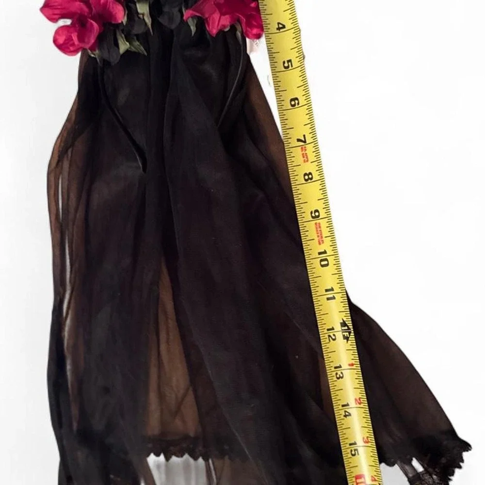 Claire's Skull Headband Flower Wreath Glitter Whimsigoth Dark Romance NWT